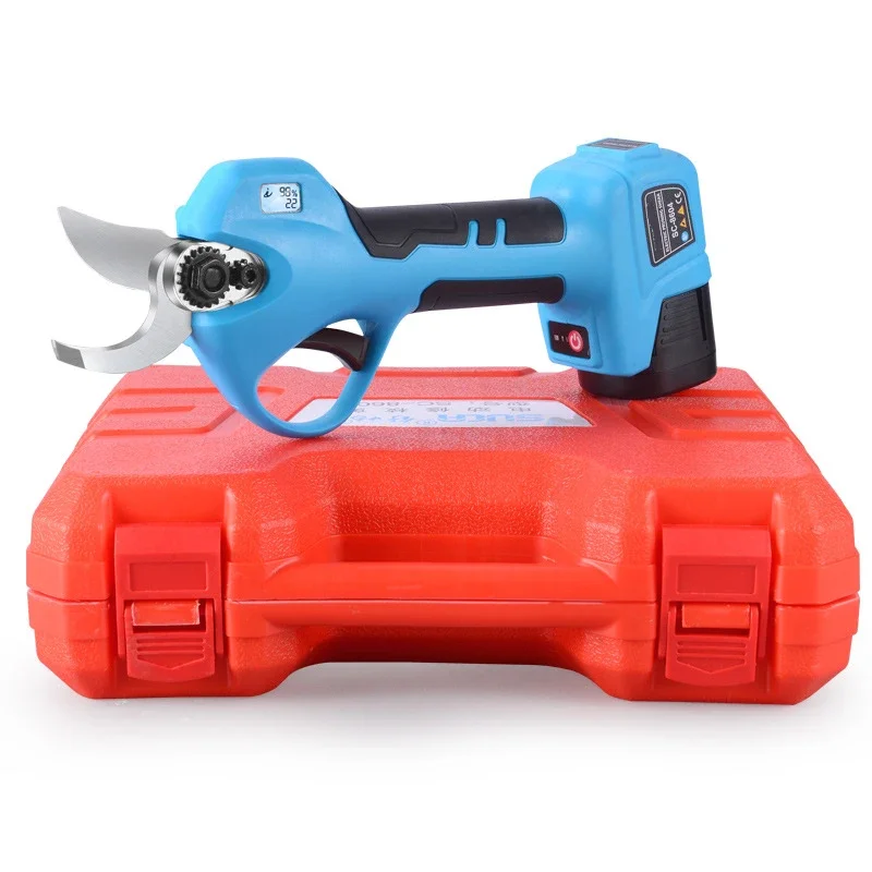 28mmCordless Electric Scissors Electric Tree Bypass Pruner With Led Display Battery Operated Pruning Shears