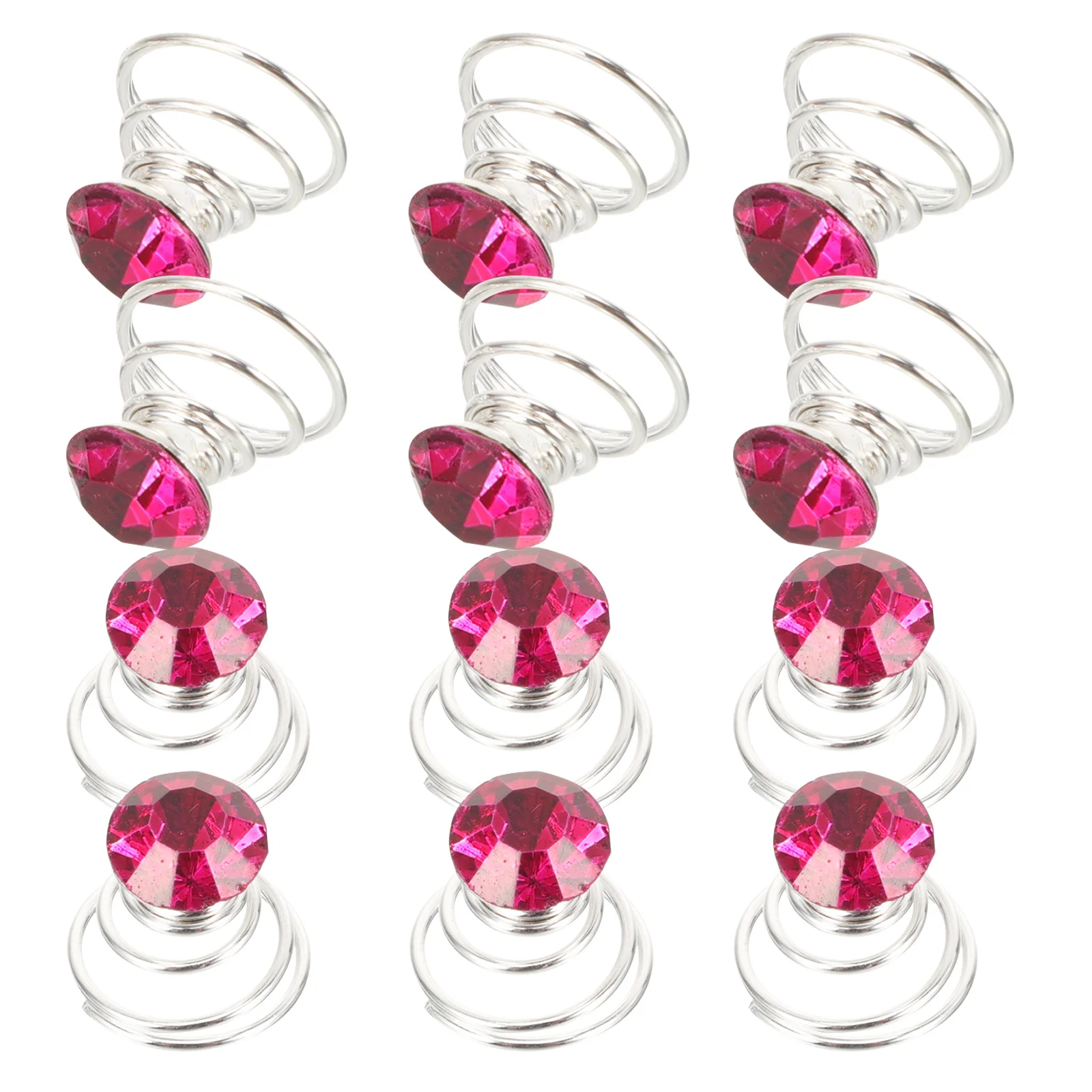 

12 шт. милых спиральных заколок для волос, металлические заколки-спирали со стразами для женщин, для невесты, подружек невесты, вечеринок, дней рождения, для создания причесок