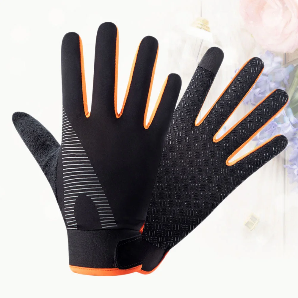 

1Pair Diving Gloves Xl Black Orange For Snorkeling Fishing Kayaking Swimming Non-Slip Sun Protection Riding Scuba Water Sports