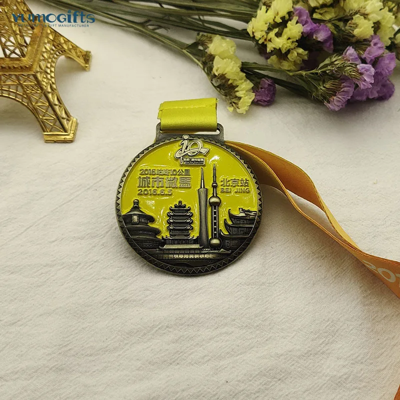 ปรับแต่ง. โลหะที่กําหนดเองโลหะผสมสังกะสีสีทางกายภาพฟิตเนสอนุสรณ์มาราธอนกีฬาออนไลน์