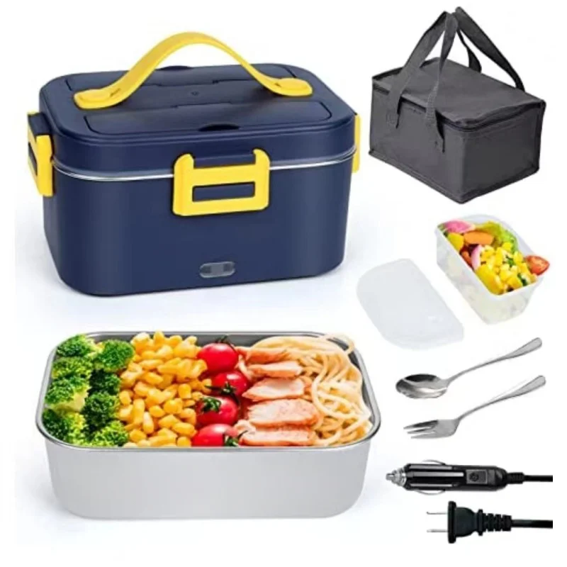 

Car and household dual-use,Portable electric lunch box, free of water and electricity hot rice box, insulation bento box