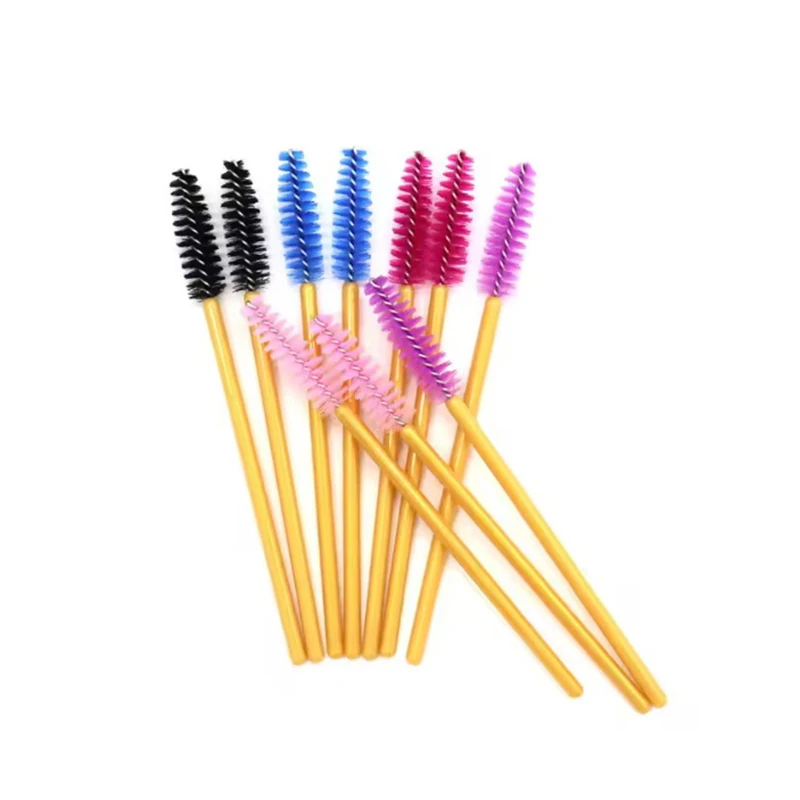 Pinceaux de maquillage professionnels pour cils de poulet, baguettes de mascara, applicateur de Végét, pinceau cosmétique, outil de maquillage, 50 pièces