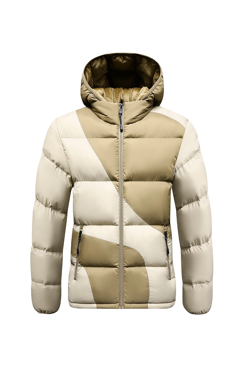 

Winter Detachable Hood Jacket Overcoat Windbreaker Thermal Jacket Mountain Parkas Men's Thick Warm Snow Parkas Hooded Parkas