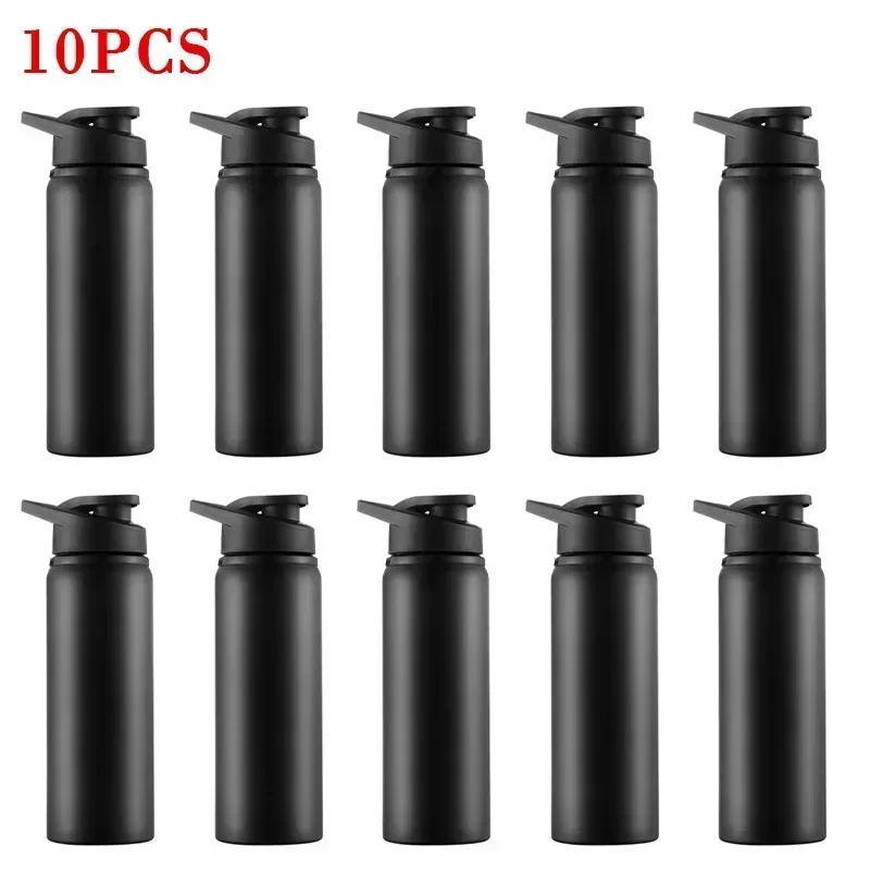 NONE 1-15PCS Tragbare Edelstahl Fahrrad Wasser Flasche Gerade Trinken Im Freien Sport Reise Wasserkocher Metall Wasser Flasche 9