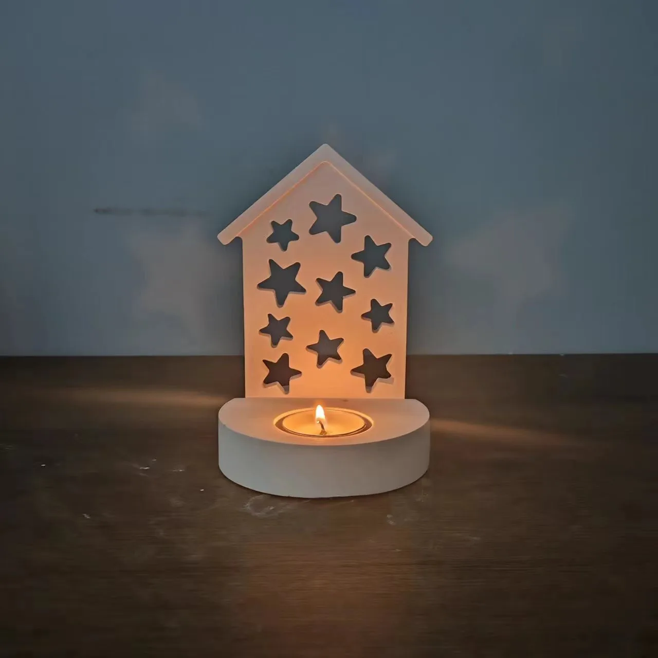 Porous Star House Decoration Ornaments Candlestick Gypsum Mold Diy Silicone Mold