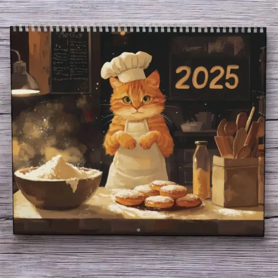 2025 Cat Buttholes Calendar Cooking Cats Calendar Adorable Humor Cat Balls Calendar For Every Month New Year Gift For Cat Lovers