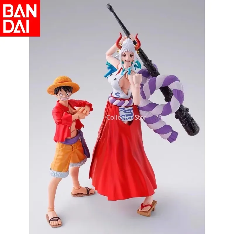 Bandai S.H.Figuarts One Piece Luffy Sanji/Luffy/Zoro/Yamato Onigashima Chapter 100% Original in Stock Movable Figure Model Gift