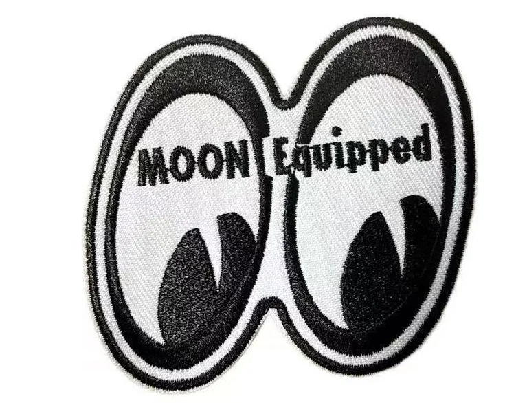 20pcs Sets Patches for Clothing Mooneyes Parches Sewing on Punk Badges Moon Eyes Iron On Patch Embroidered Accessories Fabric