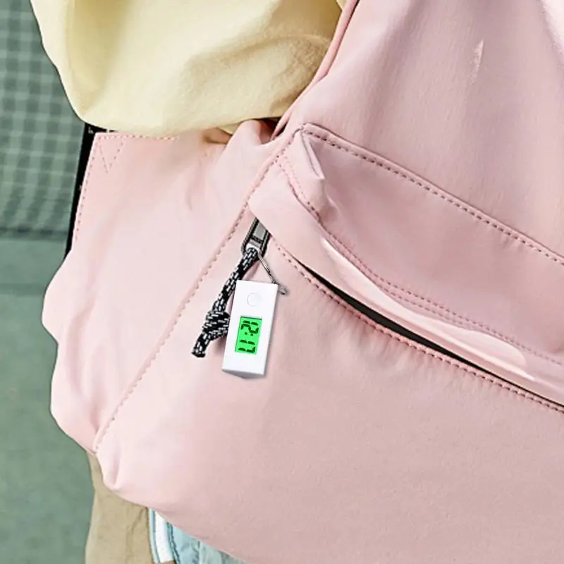 พวงกุญแจนาฬิกาพวงกุญแจคลิปนาฬิกาดิจิตอลแบบพกพาอเนกประสงค์น้ําหนักเบาอุปกรณ์กีฬาสําหรับกิจกรรมกลางแจ้งทุกวัน