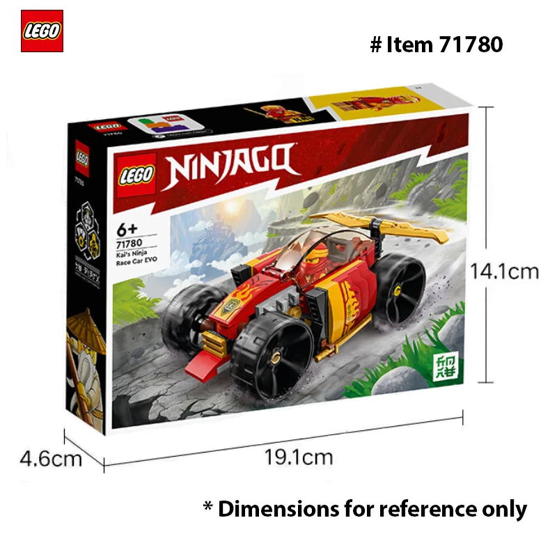 Lego  71780 NINJAGO Kai\'s Ninja Race Car EVO, 20in1 Racing Car Building Toy Set, Ninja Mini Figure with Toy Swords, Gift Idea