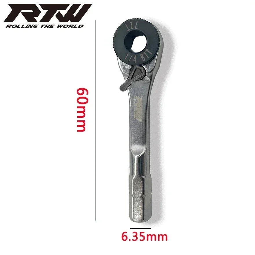 1/4”Ratchet Wrench 1/4” 6.35mm Handle Quick Socket Ratchet Wrench Screwdriver Hex Torque Wrenches EDC Tool Wrench Screwdriver