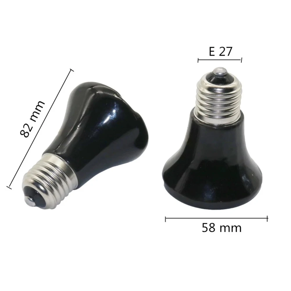 Warmer Light Bulbs Emitter Heat Light Infrared Heater For Lizard Spider Reptile Box Ceramic Pet Supplies Mini Pet Heating Lamp