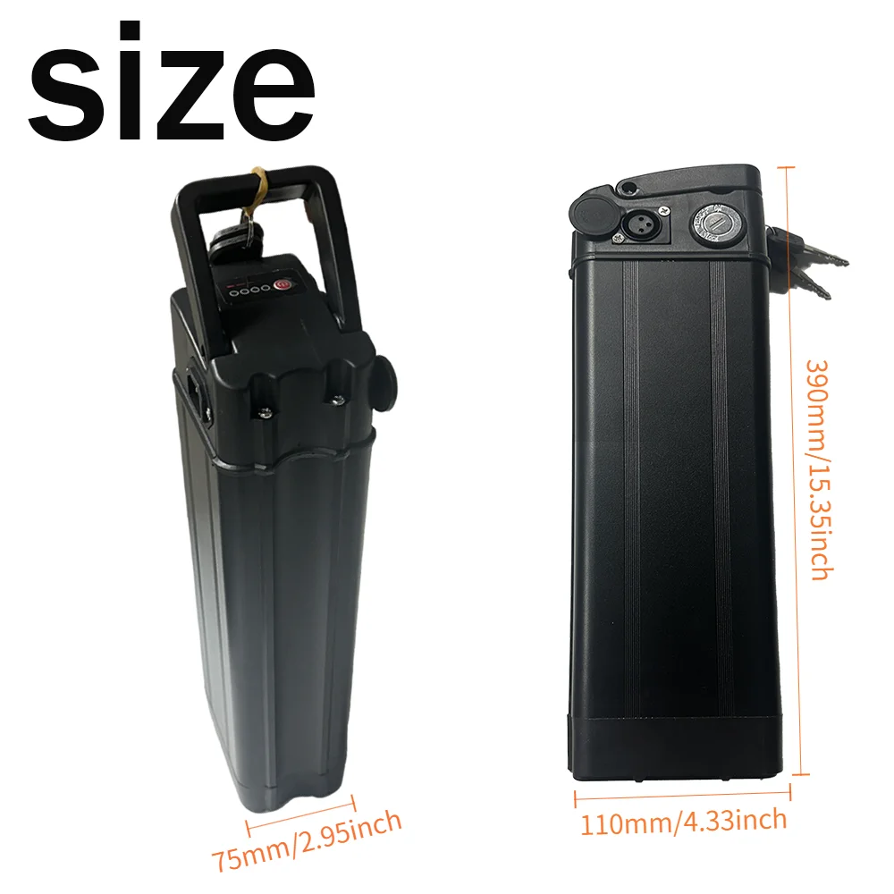 

New Silver Fish 18650 Lithium Battery Pack 36V/48V/52V 17Ah/21Ah/30Ah40Ah for 250W-1800W Folding Two Wheelers