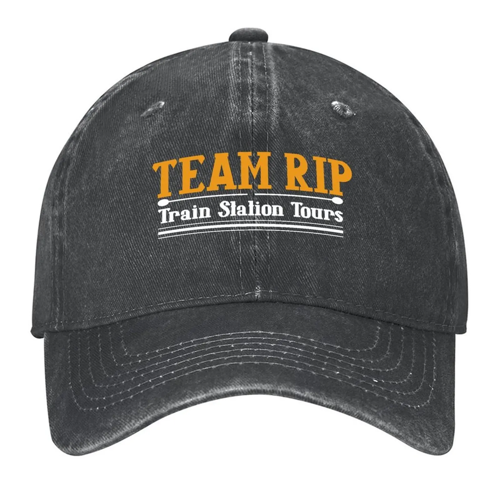 

Retro Team Rip Train Station Tours Yellowstone Vintage Gifts Railroad Lovers Gift Baseball Cap