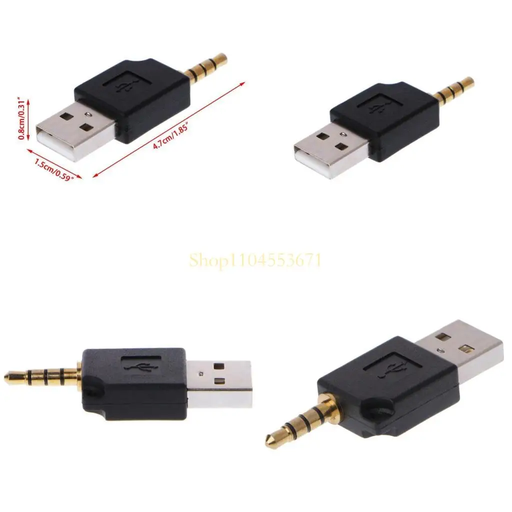 

Best Seller 3.5mm to USB 2.0 Male Aux Auxiliary Adapter For Apple for iPod for Shuffle 1st 2