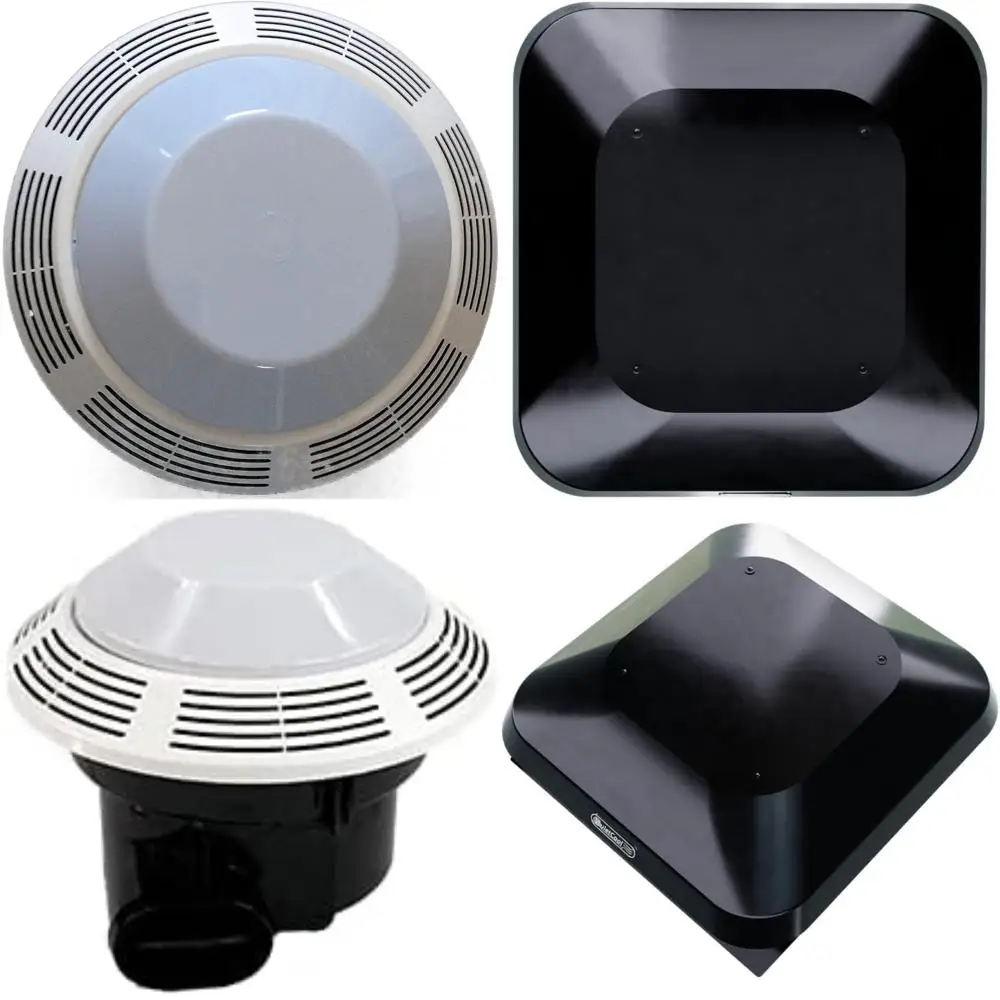 Ventilador de ventilación de escape lateral iluminado, 50 CFM, 280 mm de diámetro, bajo consumo para el hogar y la cocina