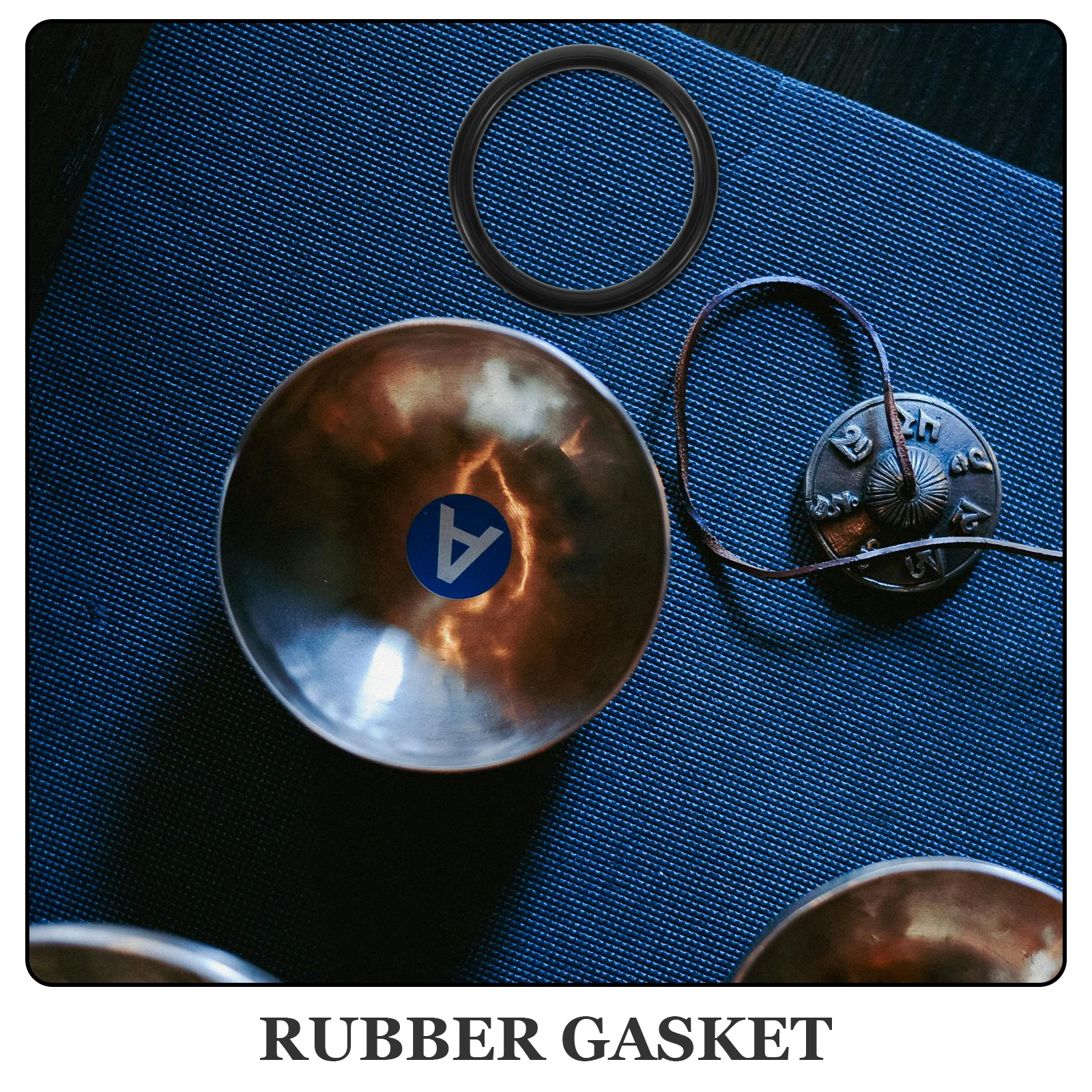 

Rubber Gasket Sound Bowl Pad Medium Size Black Rubber Ring for Singing Bowls Parts Ritual Instruments Mat Decor Easy Install
