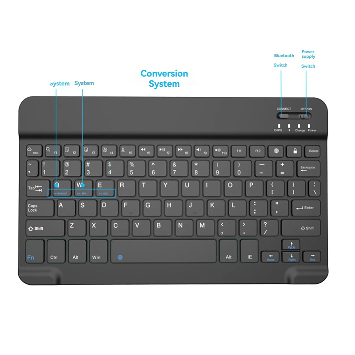 SCLS Bluetooth キーボード ポータブル キーボード タブレット PC タブレット ゲーム アクセサリー用 ホワイト