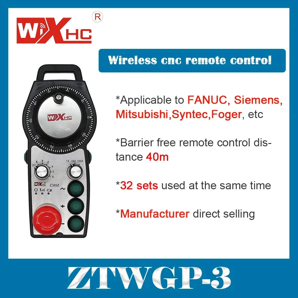 

XHC Manual Pulse Generator CNC Machine Used Wireless MPG Remote Control Electronic Handwheel CNC Controller ZTWGP-3