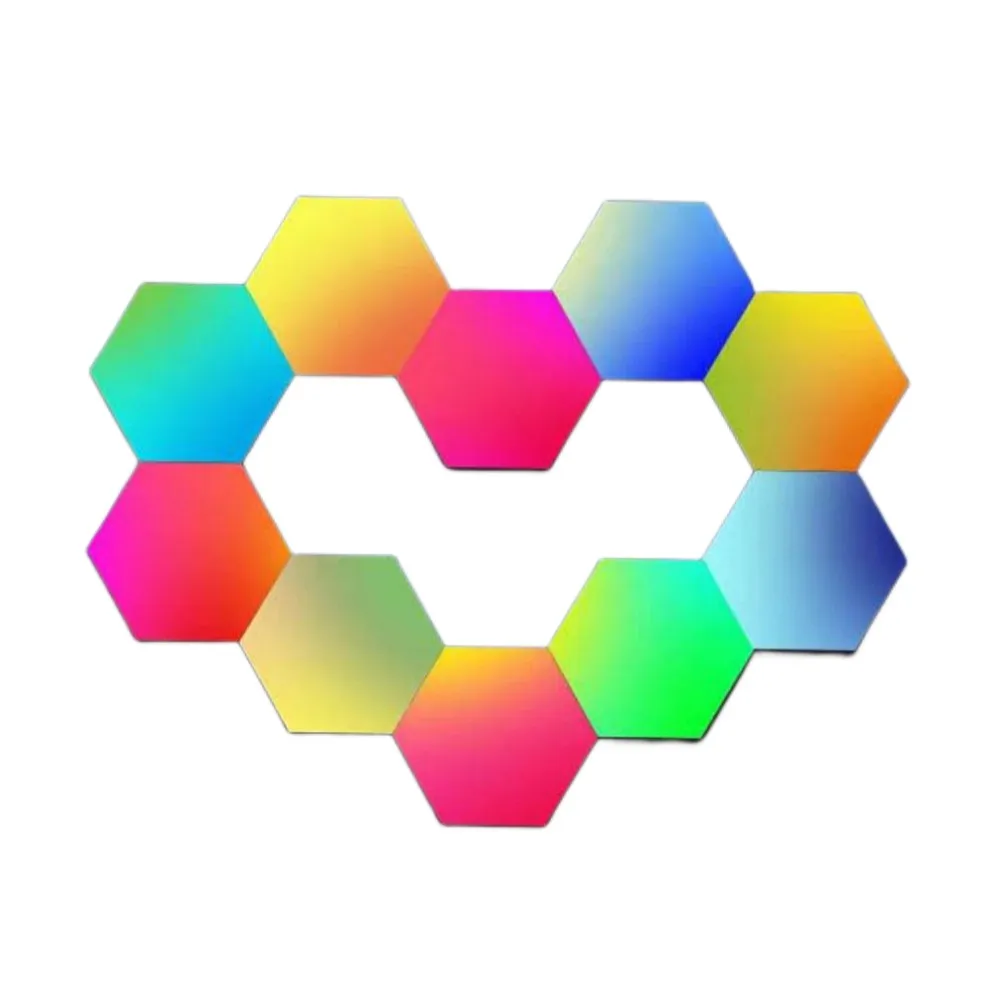 

RGB WIFI LED Hexagon Light DIY Indoor Wall Light Bluetooth APP Remote Control Night Lights Computer Game Room Bedroom Decoration