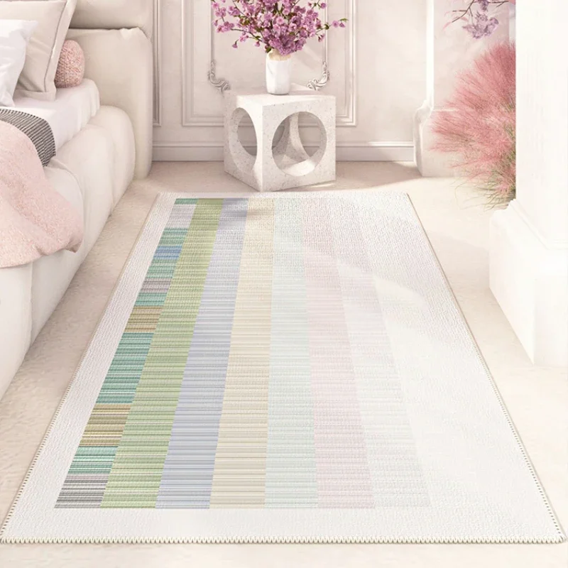 Colorful Textured Cute Style Girly Room Decoration Carpet Soft Comfortable lounge Carpets Non-slip Machine Washable Rug Alfombra