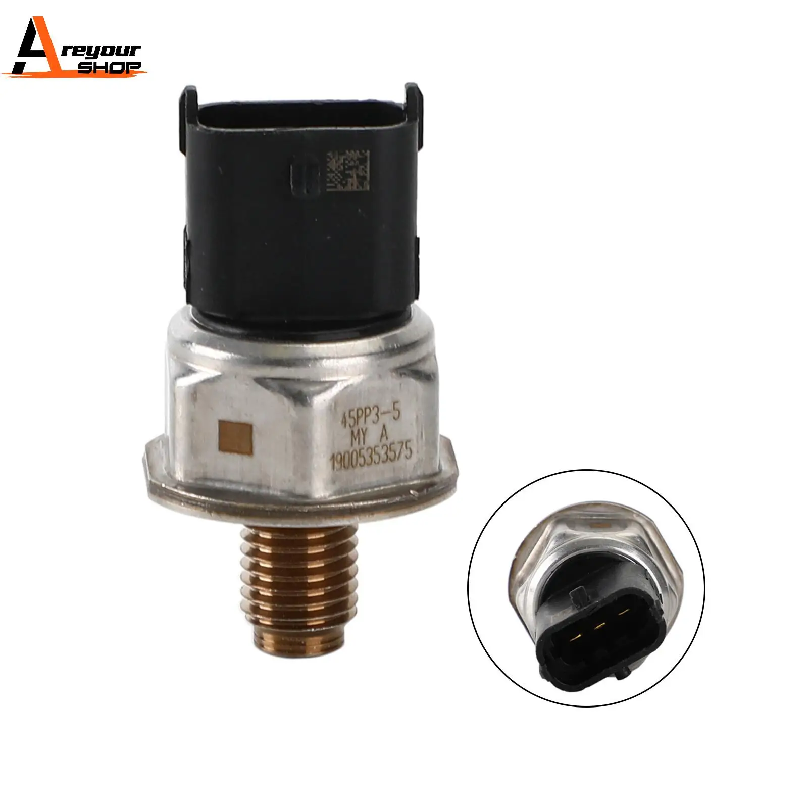 Areyourshop Fuel Rail Pressure Sensor For Opel For Astra J For Corsa D 1.7 CDTI  45PP3-5 15282576583 55584473 Car Auto Parts