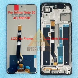 6.78'' For Infinix Note 30i X6716 Note 30 5G X6711 LCD Display Screen Digitizer For Infinix Note 30 4G X6833B X6716B LCD Frame