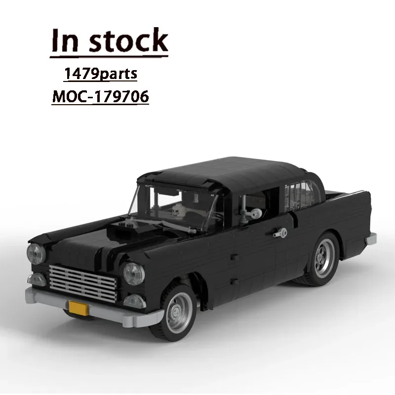 MOC-179706 Black New Sports Car Assembly Stitching Building Block Model 1479 Parts MOC Creative Building Blocks Toy Gift