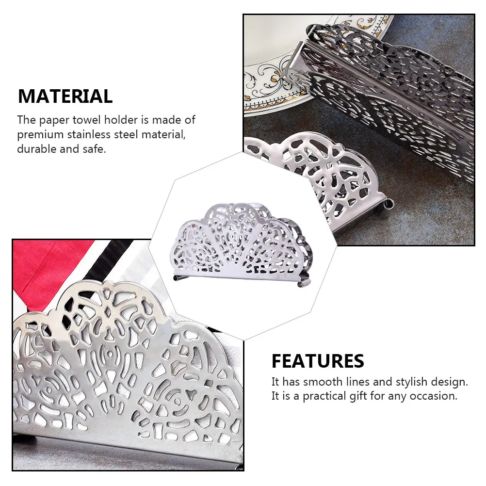 

Napkin Holder Zinc Alloy Tissue Dispenser For Kitchen Hotel Use Stylish Storage Rack Wear-Resistant Decorative Stand Practical