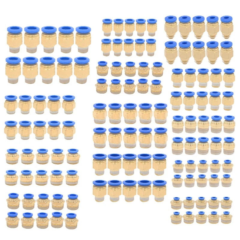 

PC Pneumatic Air 10Mm 8Mm 12Mm 6Mm 4Mm Hose 1/4In BSP 1/2In 1/8In 3/8In Male Thread Air Nipple Quick Coupling