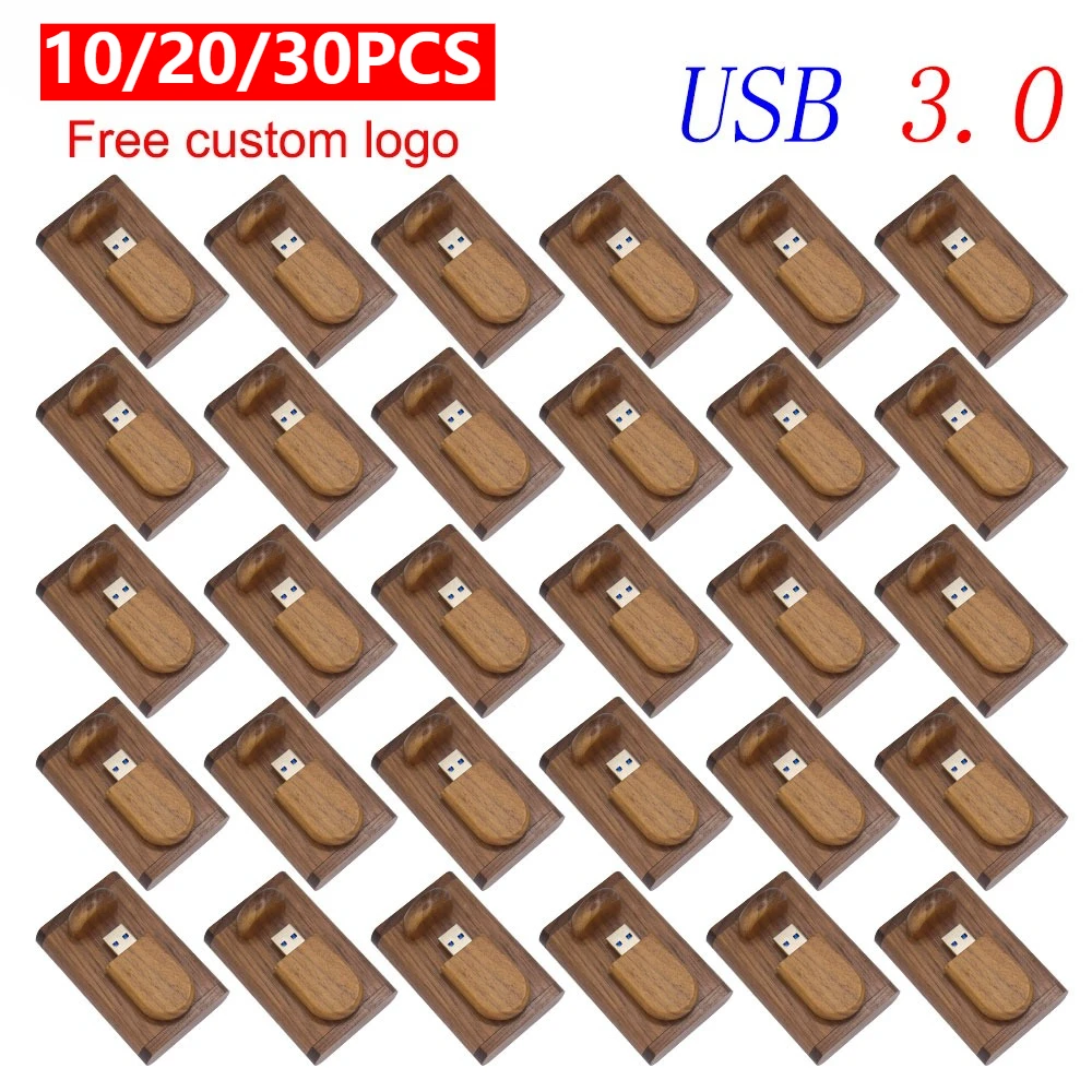 

10/20/30 шт./лот (настраиваемый логотип) USB-флеш-накопитель 3,0, деревянный флэш-накопитель, 4 ГБ, 8 ГБ, 16 ГБ, 32 ГБ, 64 ГБ, 128 ГБ, флэш-накопитель, свадебный подарок