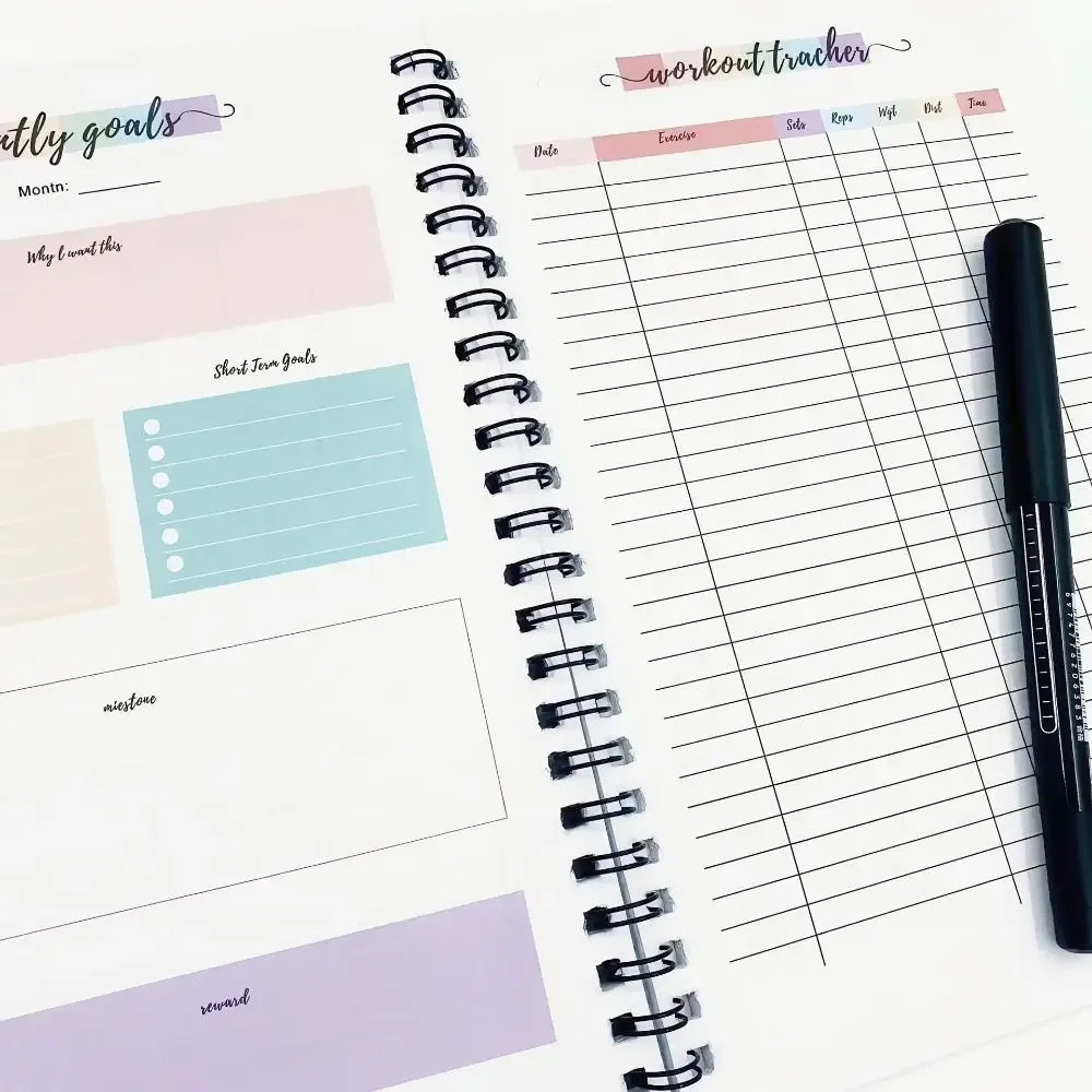 12 Month Weight Loss Plan Book Goal Setting Wellness Planner Fitness Journal Progressive Monthly Measurement Monthly Planner