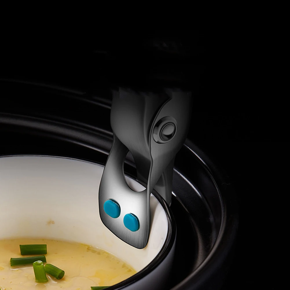 

1Set Anti-Slip Hot Plate Gripper Dish Clip Bowl Tongs Kitchen Gadget Stainless Steel Wood Easy Carry Use Long Time Safe