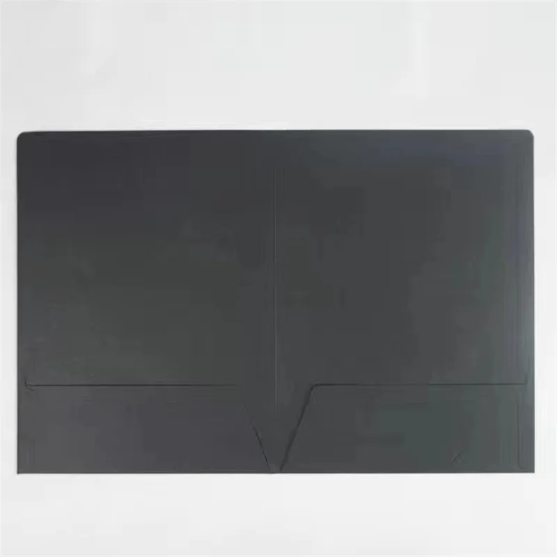 10pcs A4 Twin Pocket Folder Kraft Paper Office Project File Presentation Folder Document Holder Desk Organizer File Report Cover