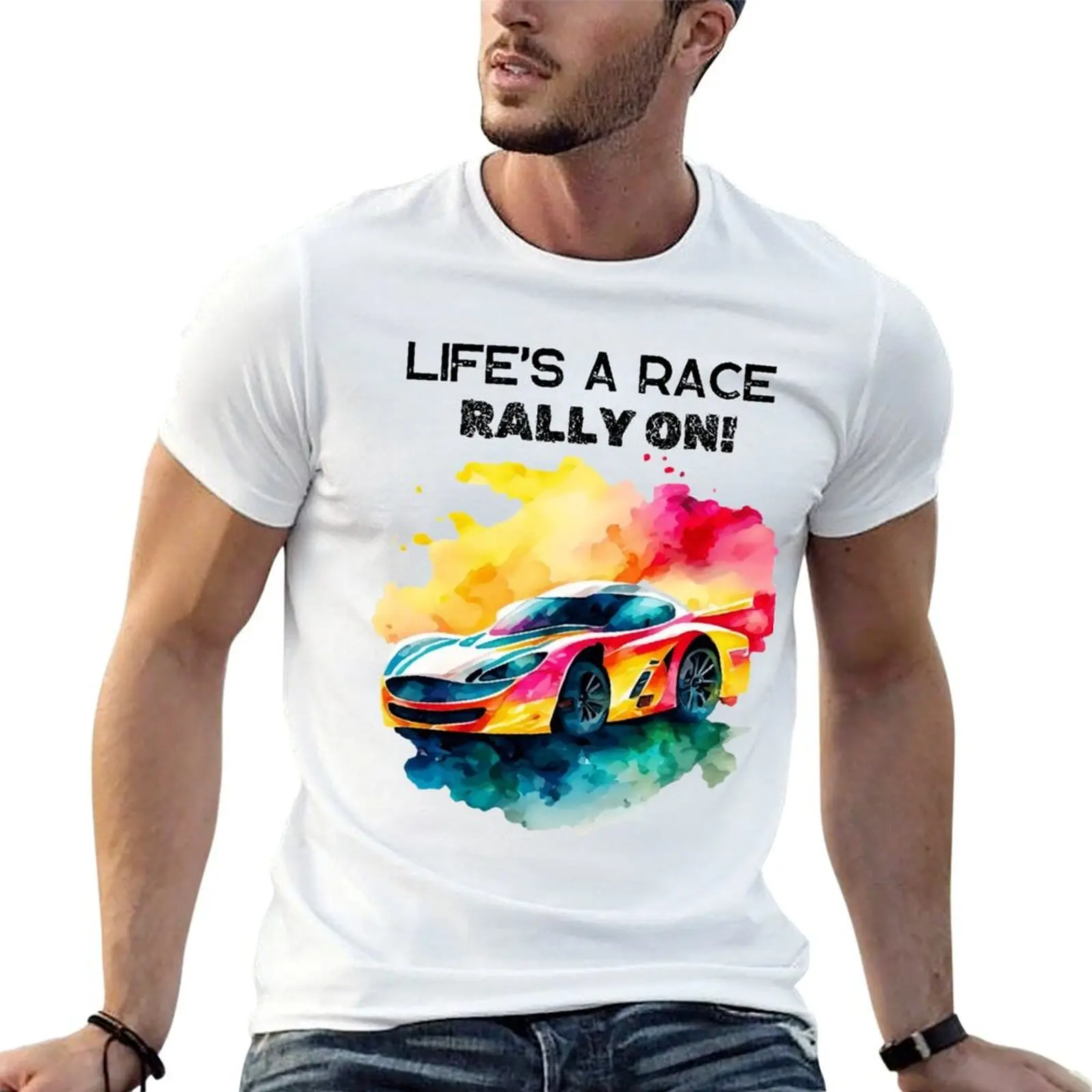 Life's a Race Rally on car rally tshirt T-Shirt man tshirt man t shirts graphic T-Shirt