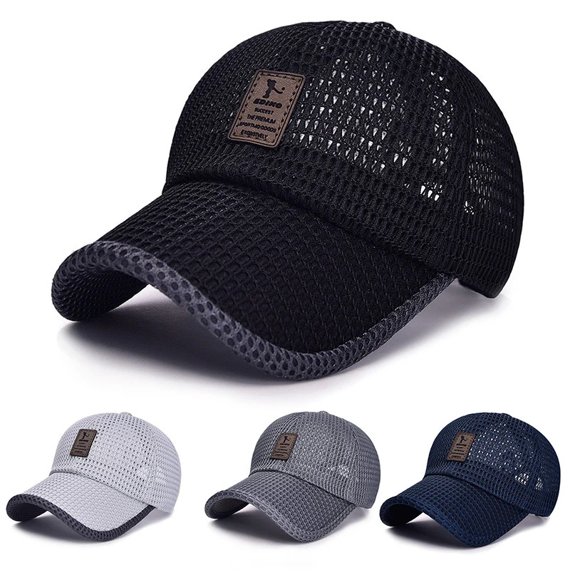 New【Summer Mesh Baseball Cap Men Adjustable Breathable Cap Quick Dry Running Hat Baseball Cap For Men Women Outdoor Sports】