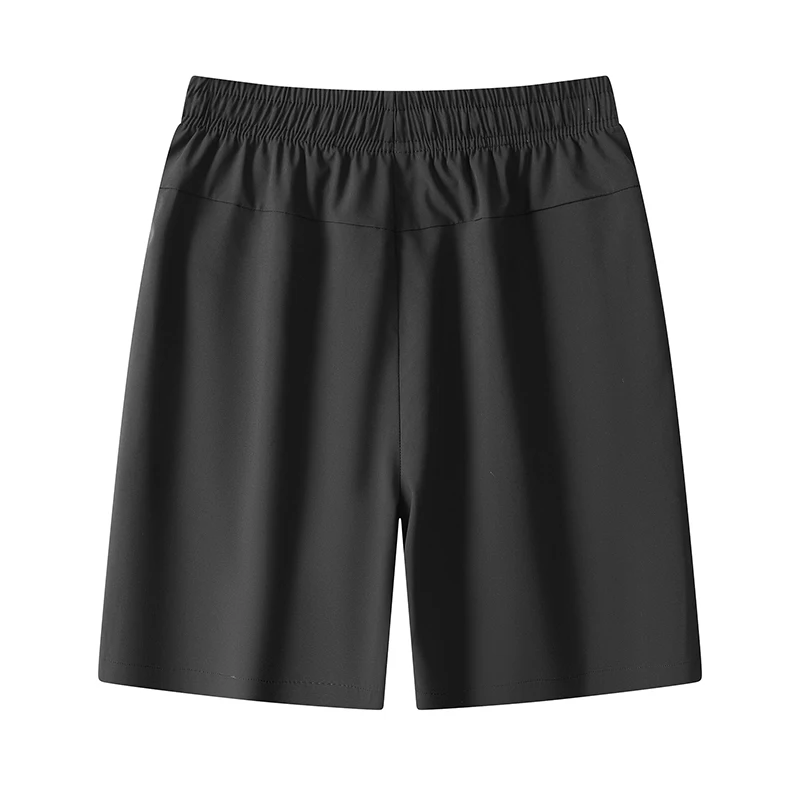 Pantalones cortos deportivos de secado rápido para hombre, Shorts negros, informales, clásicos, de gran tamaño, 7XL, 8XL, para gimnasio, verano, 2024