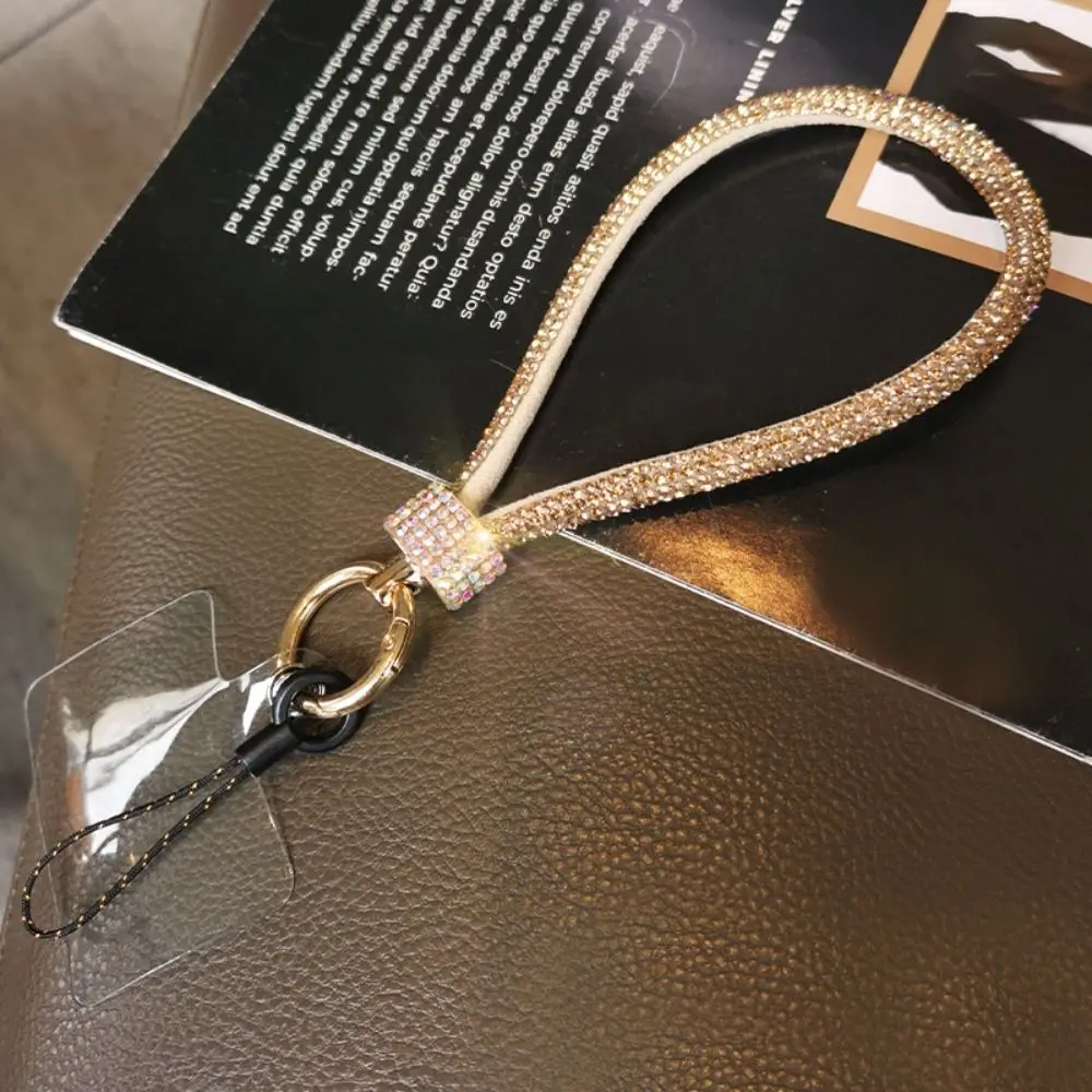 Luxury Keychain Rhinestone Phone Lanyard Bright Bling Bling Diamond Crystal Anti-lost Rope Wrist Straps Phone Accessories