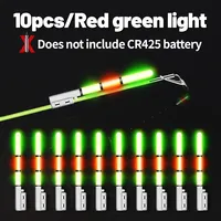 10pcs Bite Float Fishing Rod Tip Light Set, for Night Fishing Night Angling, Saltwater Fishing, Compact Design