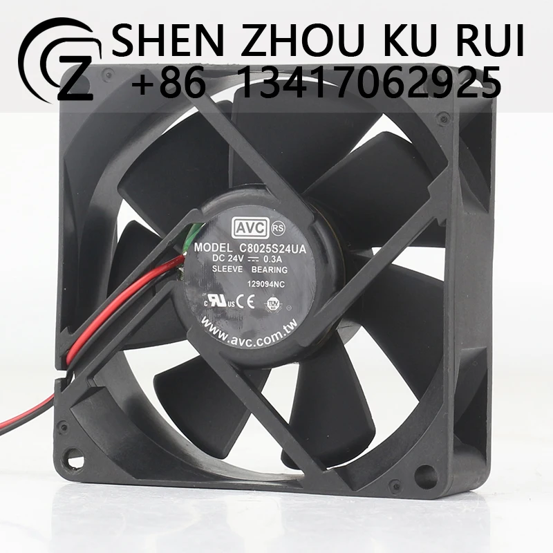 

Вентилятор охлаждения AVC DC24V 0.30A 8025 для промышленных компьютеров, высокопроизводительный, для мощных корпусов C8025S24UA