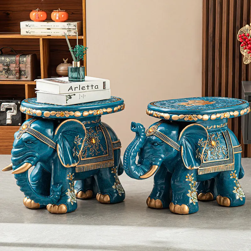 Home Decor Elephant Stool,Sculpture Living Room,TV Cabinet,Entrance,Shoe Changing Stool,Foyer Statue Floor Decoration
