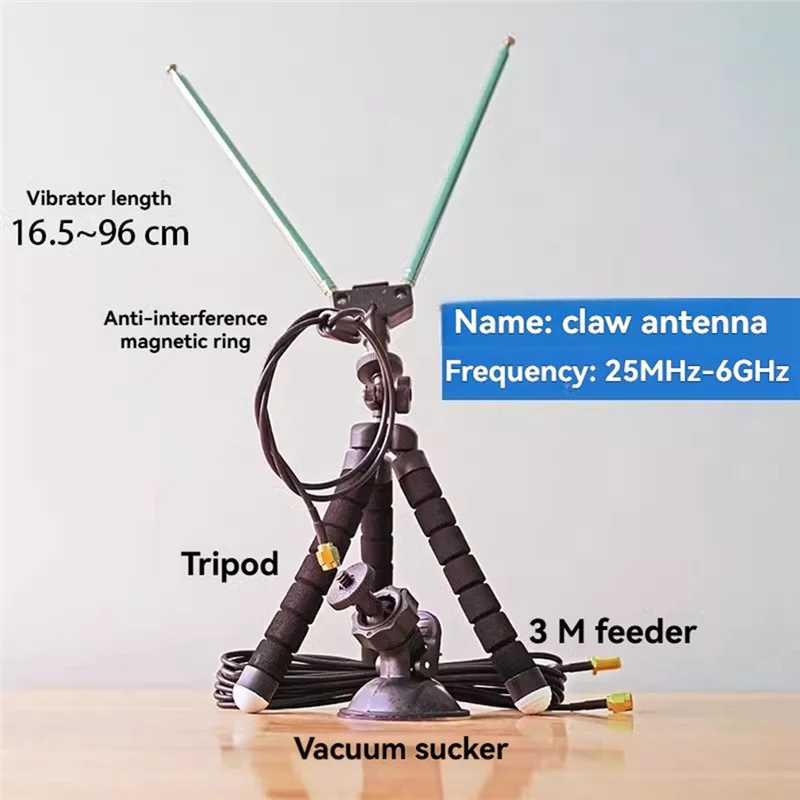 -A14E Radioempfänger Radio SDR-Empfänger Breitband mit tragbarer Breitband-Hornantenne VHF/UHF