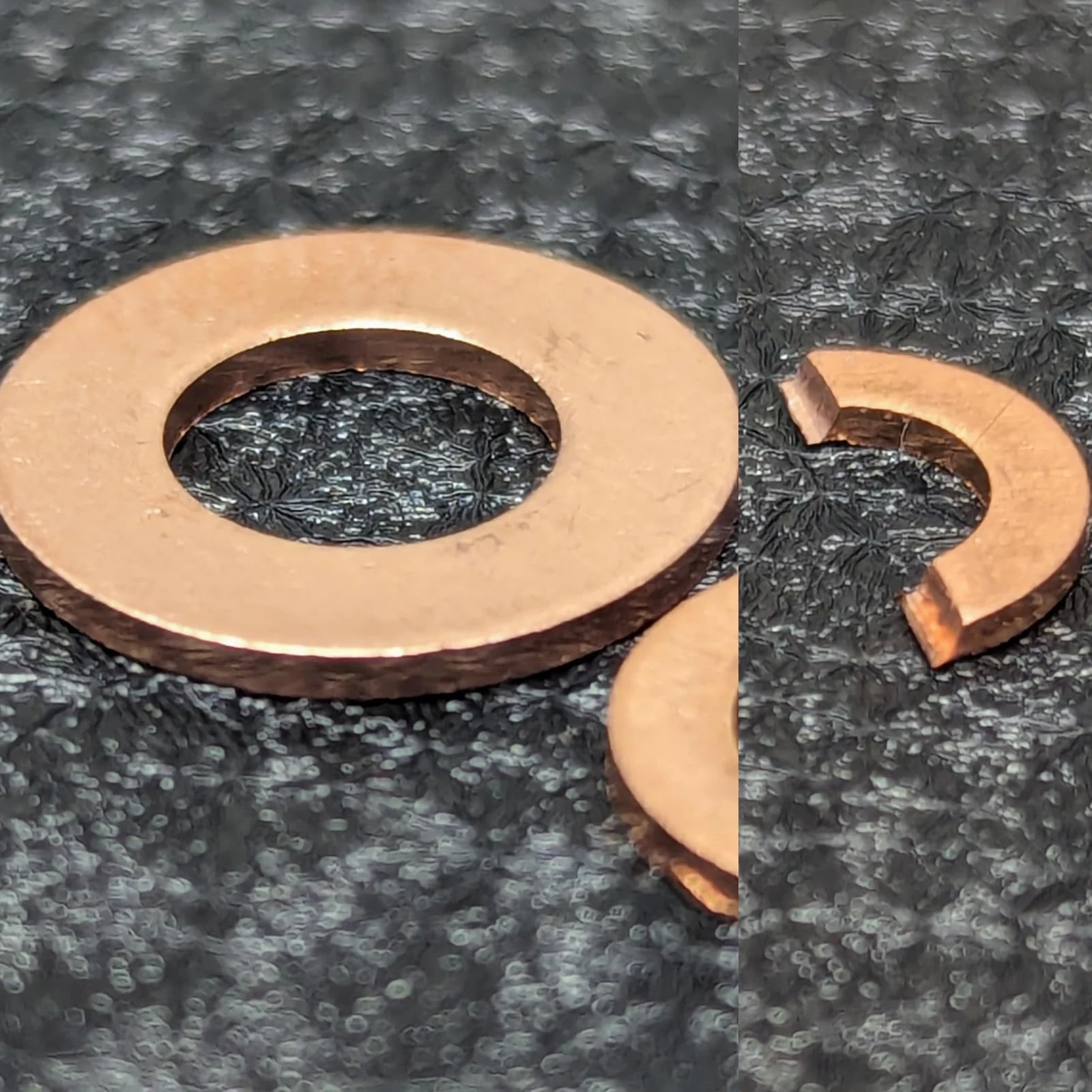 Universal Copper Washer Gasket Flat Ring Seal Assortment  Assorted Sizes (M5/M6/M8/M10/M12/M14)-50PCS