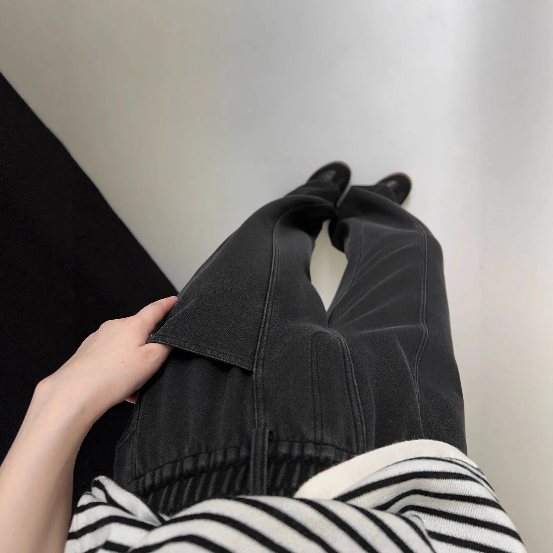 Wide Leg Pants Tassel Elastic Waist Straight Womens Summer Spliced Elasticated Chic Ins Style Social Clubbing Quick-Drying Modal