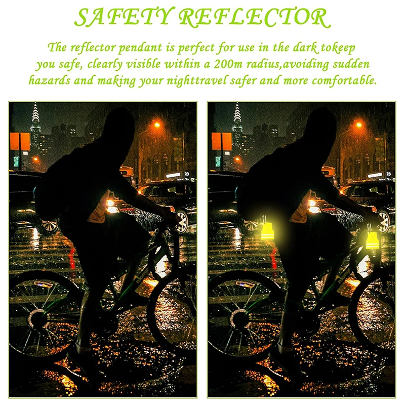 10Pcs Safety Reflective Pendants Safety Clothing Modeling Reflective Key Chain for School Bags Backpacks