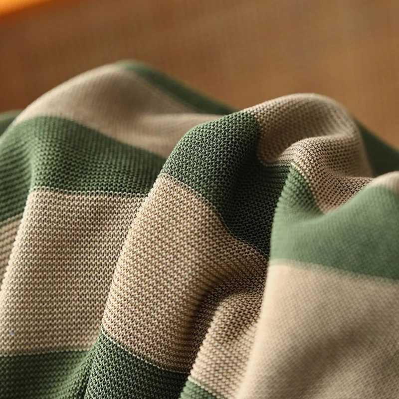 Women's Autumn Winter Stripe Long Sleeve Hoodie Sweater Fashion Versatile Pullover Casual Loose Female Clothes Elegant Lady Tops