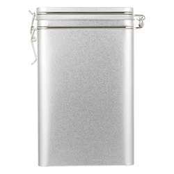 Premium 1PC Sealing Can Storage Container for Coffee Bean Candy and More Silver Tinplate Jar with Delicate Design