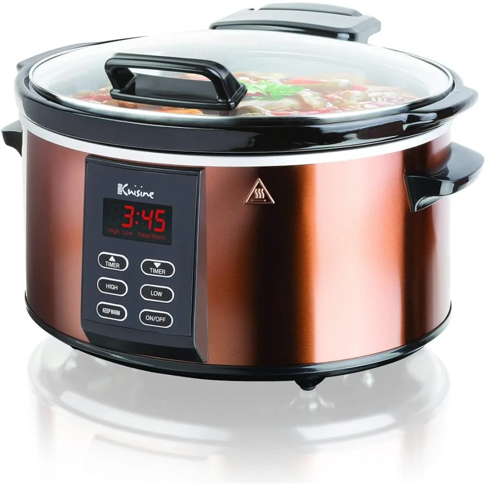 Cooker 6 Quart - Best Digital Slow Cooker for Large Family Meals, Smart Slow Cooker with Timer, Ideal for All Types of Recipes