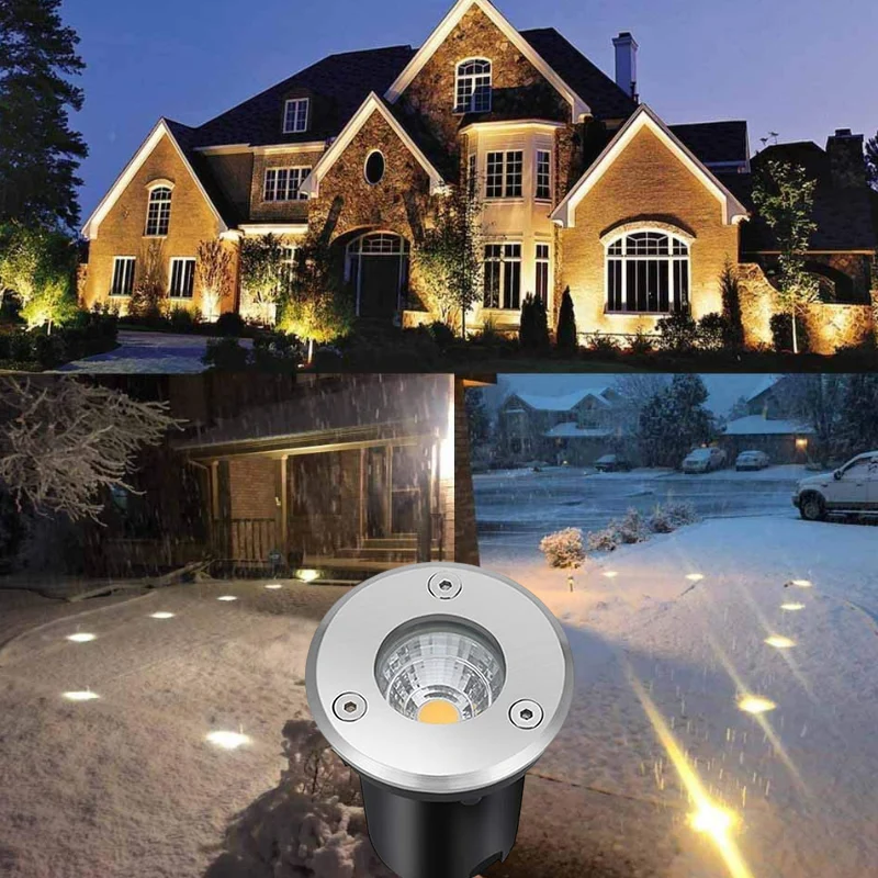 Lumière LED EDF pour allée de jardin, éclairage encastré, télécommande Bluetooth, RVB, IP66, 5W, 9W, 12W, DC 12V, 110V-220V