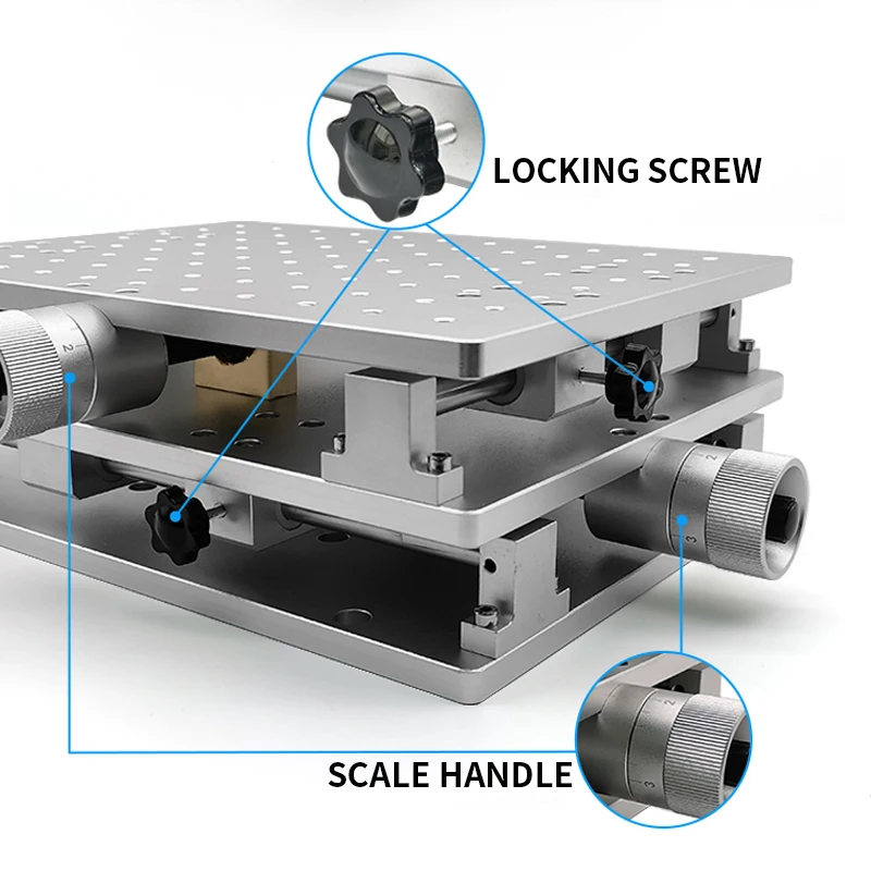 Laser marking machine two-dimensional worktable XY axis displacement table Manual translation table Marking machine